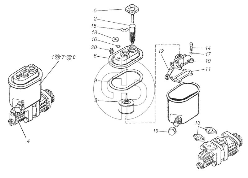 4310-3407200-02 Насос рулевого усилителя - Power steering pump (№9 на схеме)