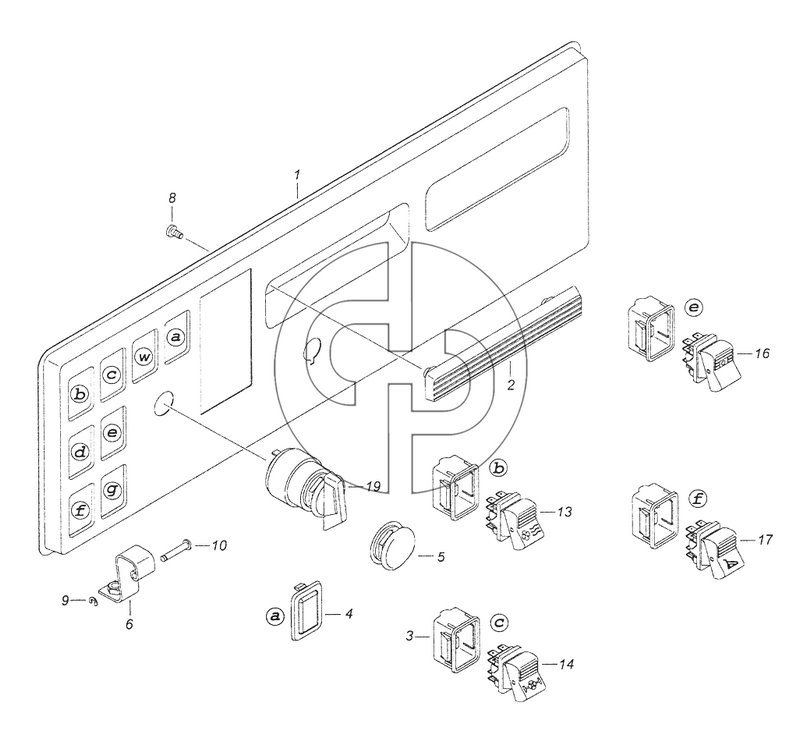 53215-3710428-85 Панель выключателей (№2 на схеме)