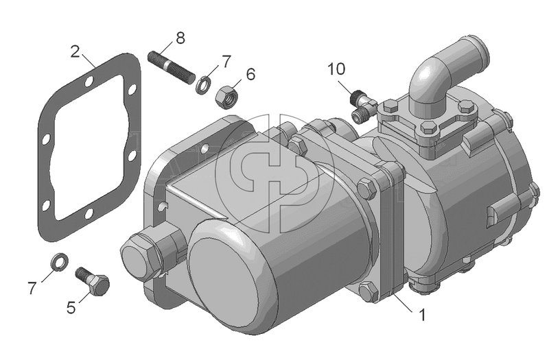 45143-4202001 Установка коробки отбора мощности с насосом (№10 на схеме)