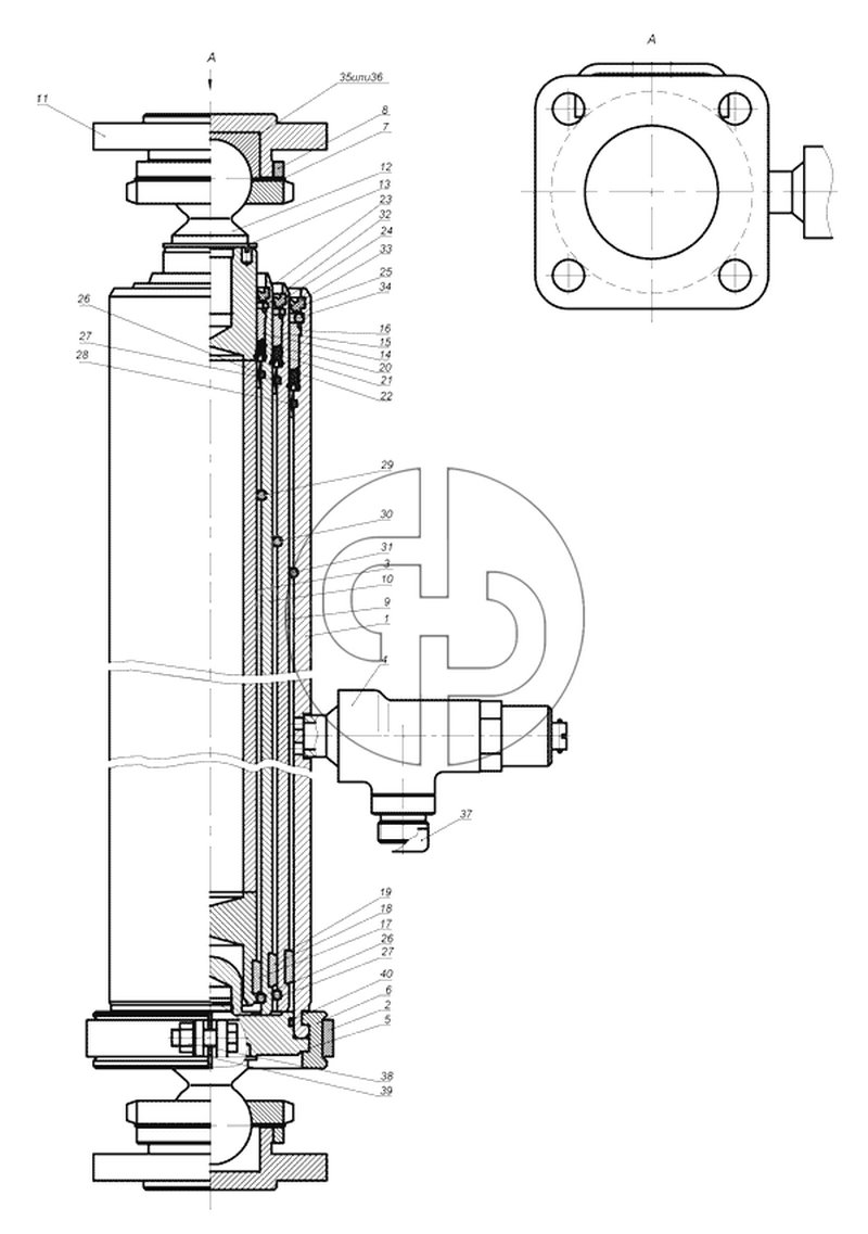 №12 (45141 - Гидроцилиндр 55111-8603010)