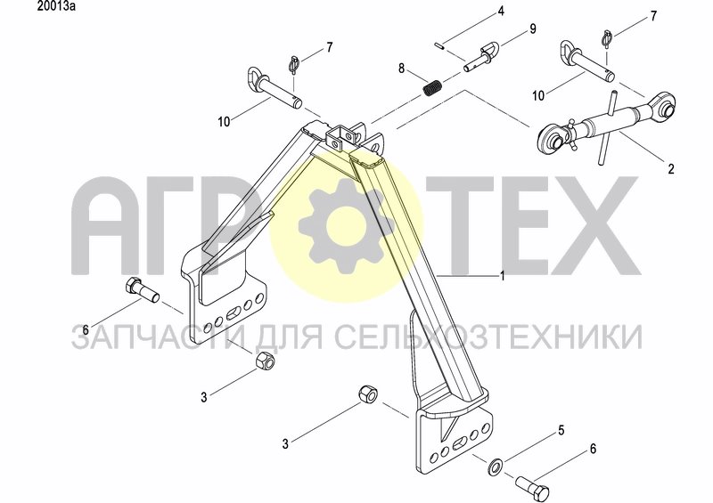 Чертеж DA-SEEDER HITCH