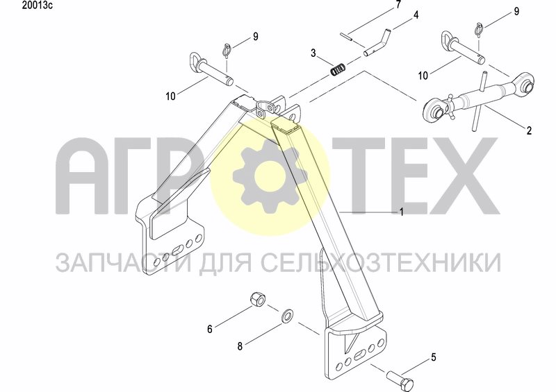 Чертеж DA-SEEDER HITCH