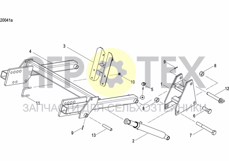 Чертеж HYDRAULIC SEEDER HITCH (OPTIONAL)