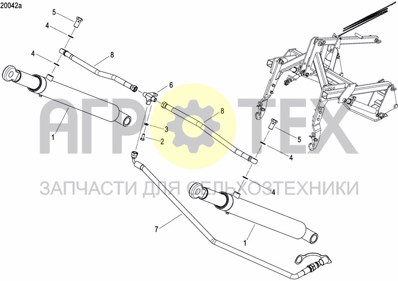 Чертеж HYDRAULIC SEEDER HITCH (OPTIONAL)