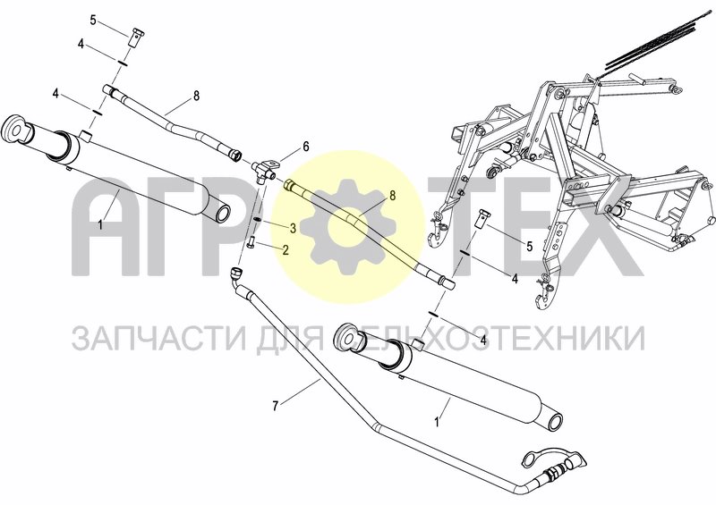 Чертеж HYDRAULIC SEEDER HITCH