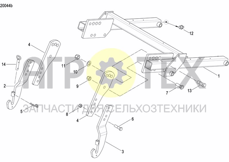 Чертеж MECH. SEEDER HITCH