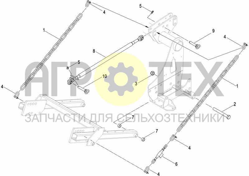 Чертеж MECH. SEEDER HITCH