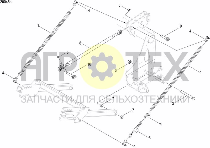 Чертеж MECH. SEEDER HITCH