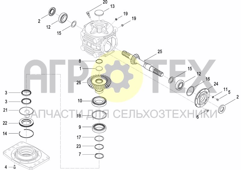 Чертеж LATERAL GEARBOX