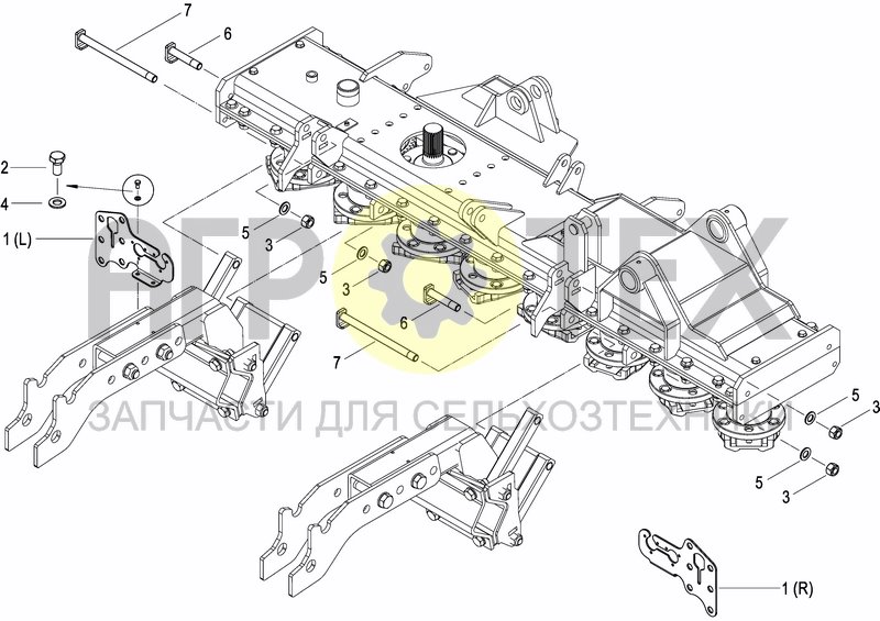 Чертеж CONNECTION SET FOR COULTERBAR