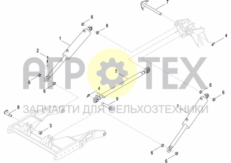 Чертеж HYDRAULIC SEEDER HITCH