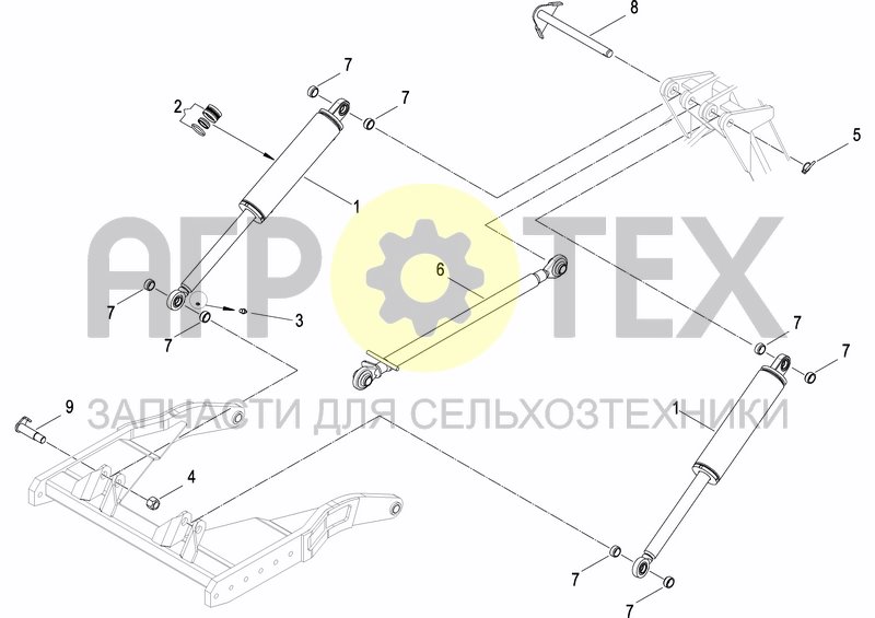 Чертеж HYDRAULIC SEEDER HITCH