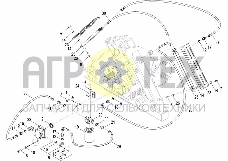 Чертеж OIL COOLER SYSTEM