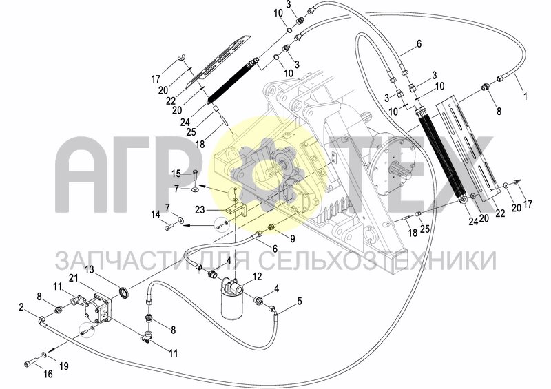 Чертеж OIL COOLER SYSTEM