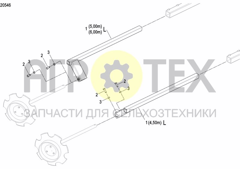 Чертеж DISC MARKER DOUBLE HYDR. FOLDABLE