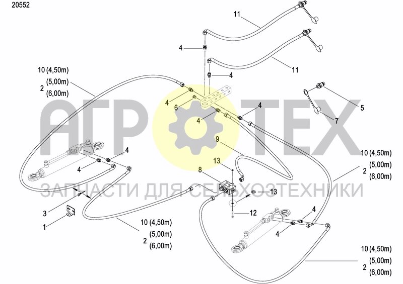 Чертеж DISC MARKER DOUBLE HYDR. FOLDABLE