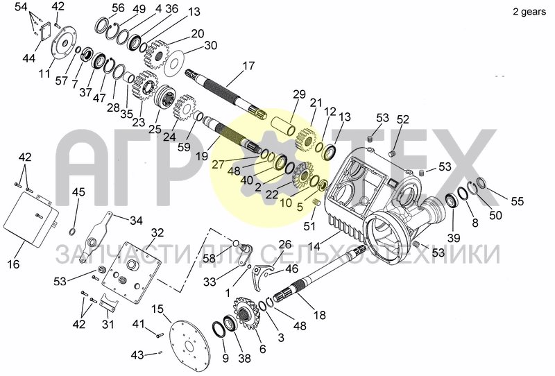 Чертеж CENTRAL GEARBOX