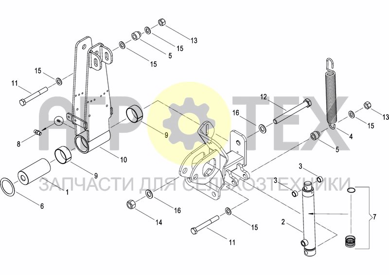 Чертеж DISC MARKER SINGLE HYDR.FOLDABLE