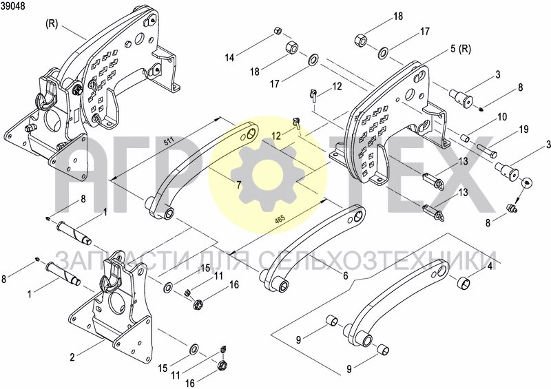 Чертеж EURO CONNECTION R.H. ROLLER ATTACHMENT