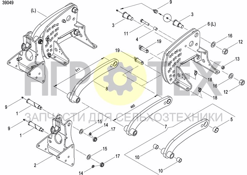 Чертеж E-DRILL L.H. ROLLER ATTACHMENT