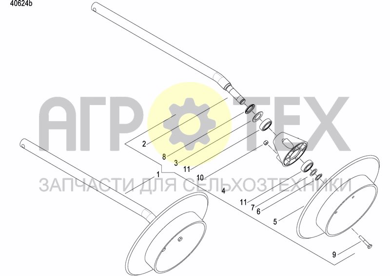 Чертеж DISC MARKER SINGLE HYDR.FOLDABLE