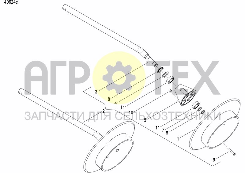 Чертеж DISC MARKER SINGLE HYDR.FOLDABLE