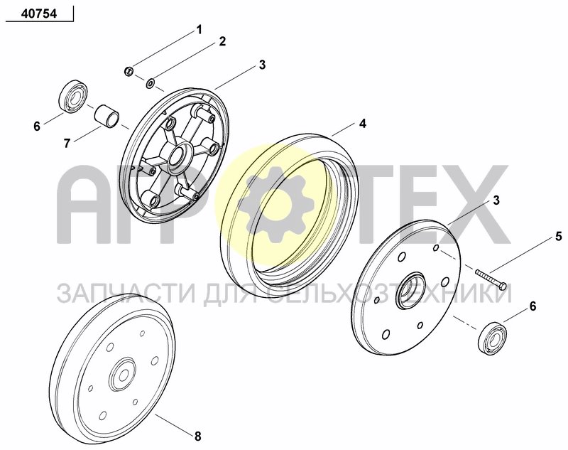 Чертеж FRONT PRESS WHEEL