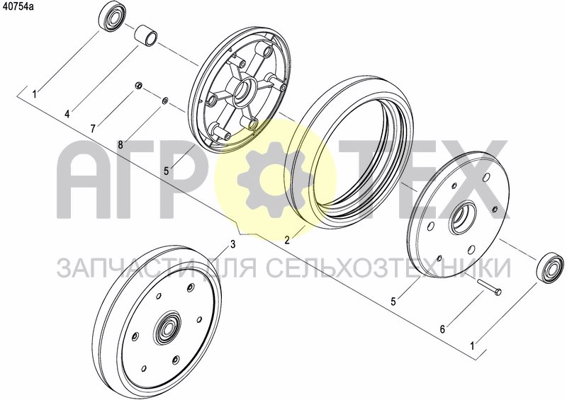 Чертеж FRONT PRESS WHEEL