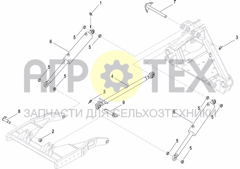 Чертеж HYDRAULIC SEEDER HITCH