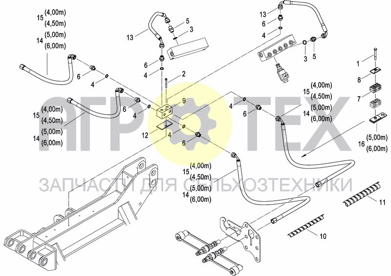 Чертеж HYDRAULIC COULTER BAR LIFTING