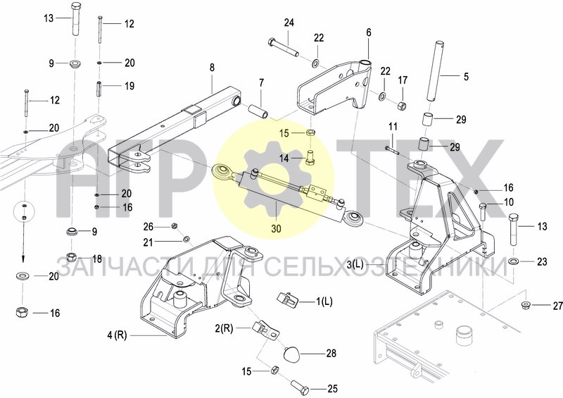 Чертеж DISC MARKER SINGLE HYDR.FOLDABLE