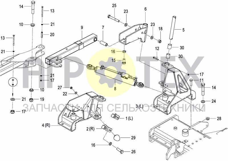 Чертеж DISC MARKER SINGLE HYDR.FOLDABLE