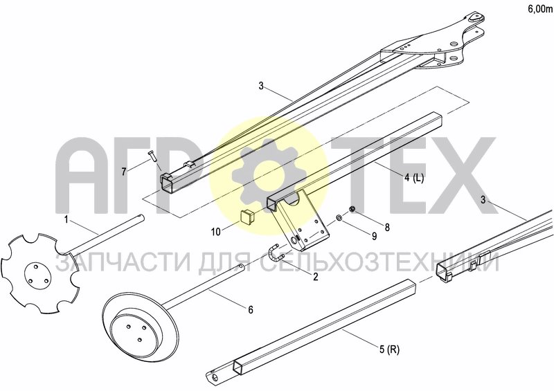 Чертеж DISC MARKER SINGLE HYDR.FOLDABLE