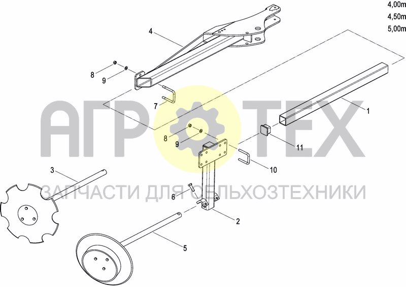 Чертеж DISC MARKER SINGLE HYDR.FOLDABLE