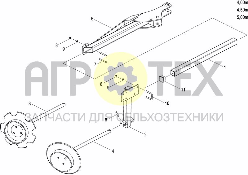 Чертеж DISC MARKER SINGLE HYDR.FOLDABLE