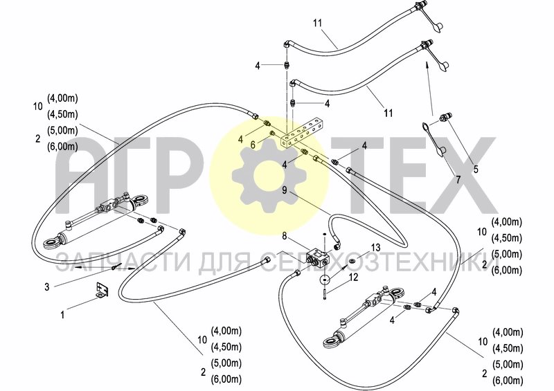 Чертеж DISC MARKER DOUBLE HYDR. FOLDABLE