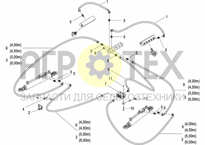 Чертеж DISC MARKER DOUBLE HYDR. FOLDABLE