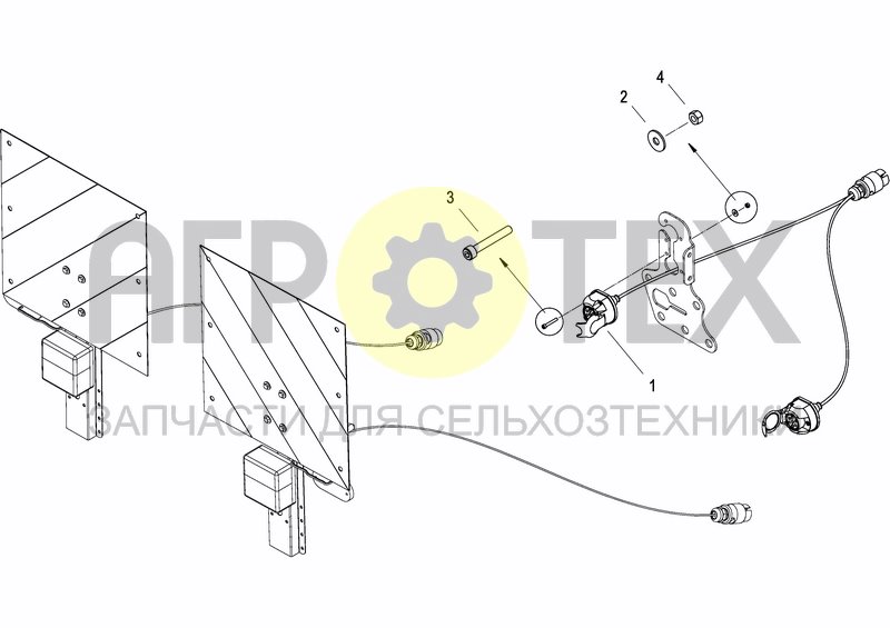 Чертеж EXTENSION CABLE FOR LIGHTING COULTERBAR