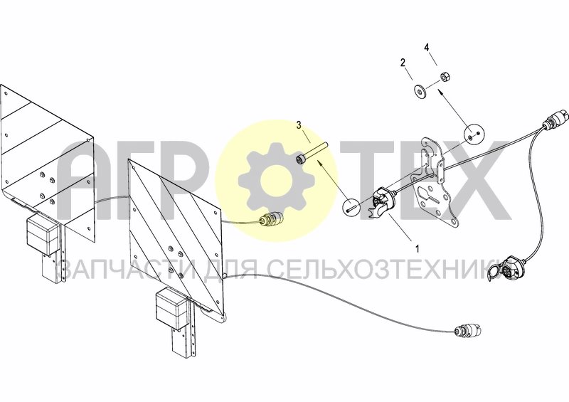 Чертеж EXTENSION CABLE FOR LIGHTING COULTERBAR