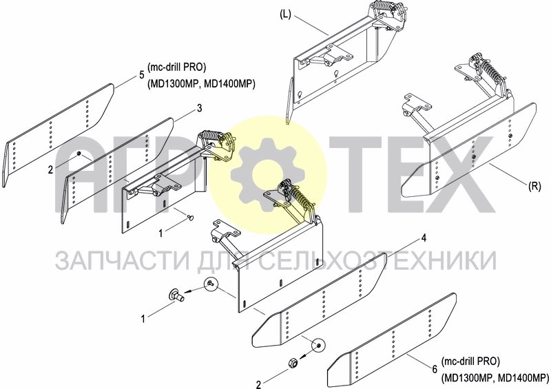 Чертеж SIDE DEFLECTORS