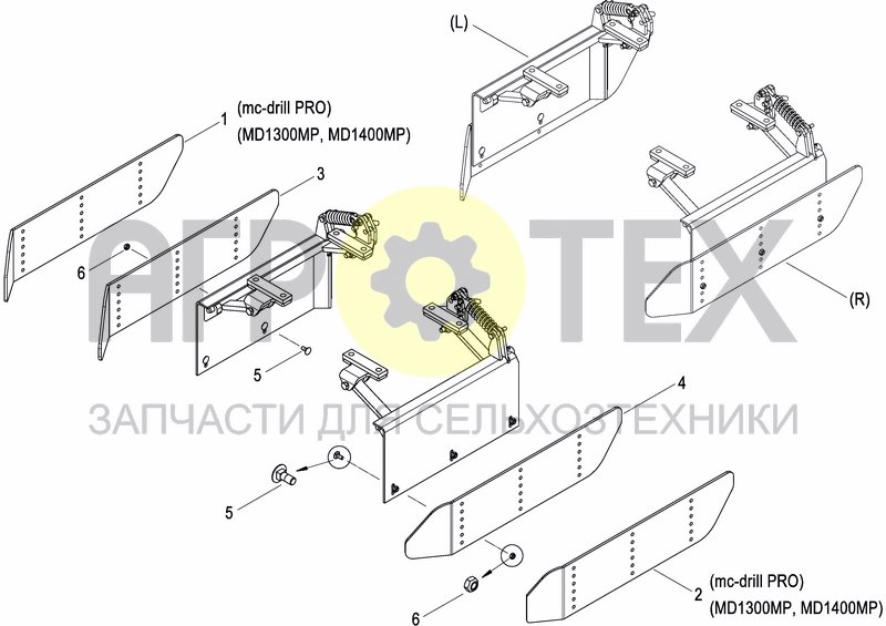 Чертеж SIDE DEFLECTORS