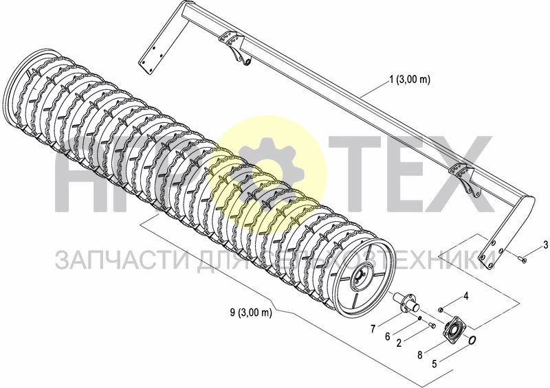 Чертеж CRACKER PACKER ROLLER