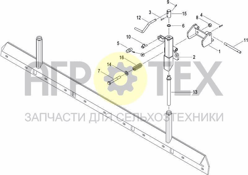 Чертеж REAR LEVELLING BAR