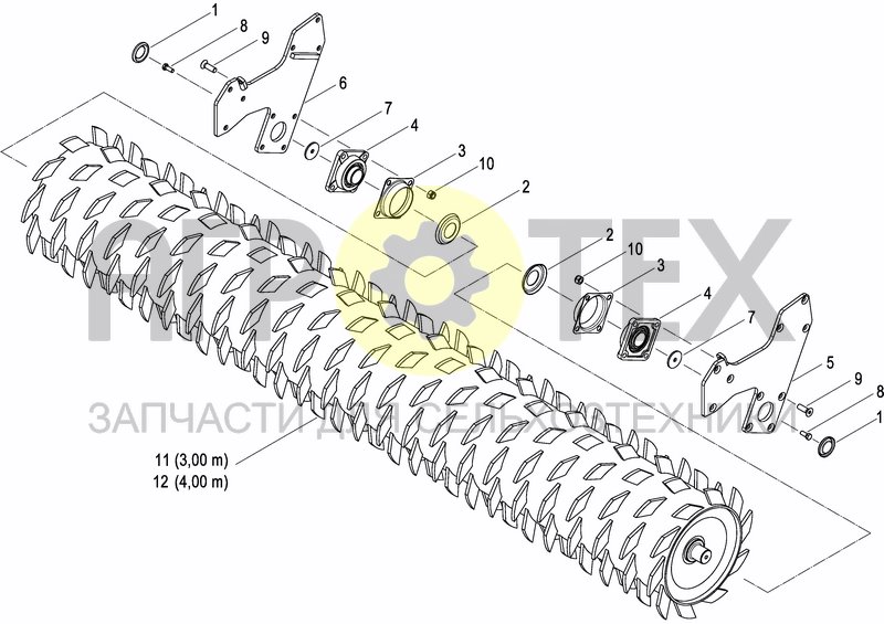 Чертеж MC-DRILL PACKER ROLLER ?500