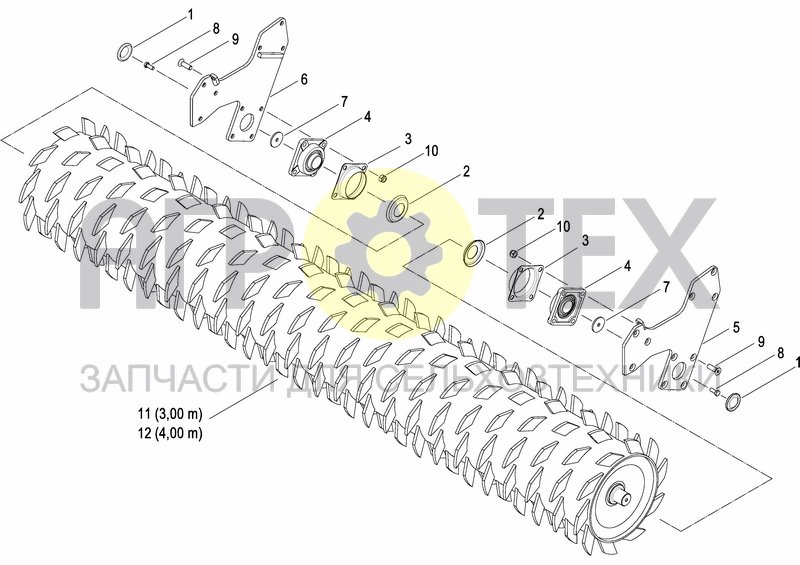 Чертеж PACKER ROLLER ?500 MC-DRILL VERSION