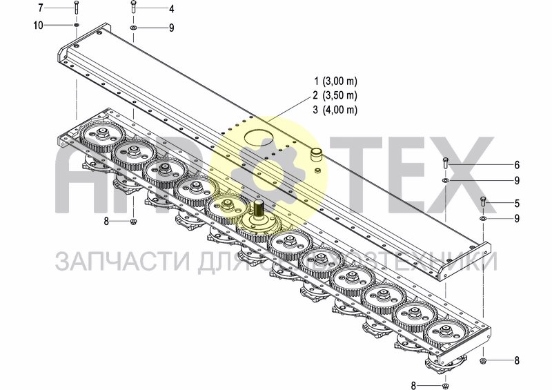 Чертеж FRAME AND TRANSMISSION