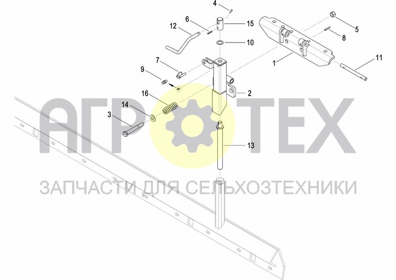 Чертеж REAR LEVELLING BAR (OPTIONAL)