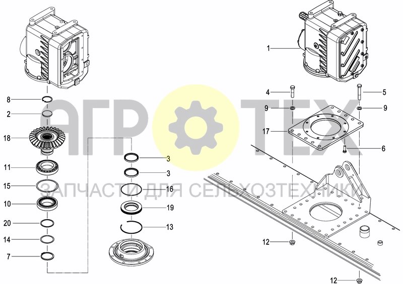 Чертеж LATERAL GEARBOX