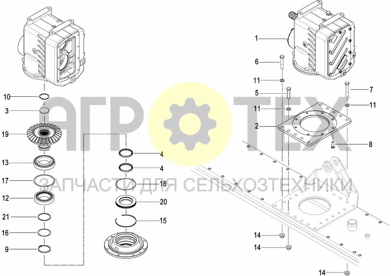 Чертеж LATERAL GEARBOX