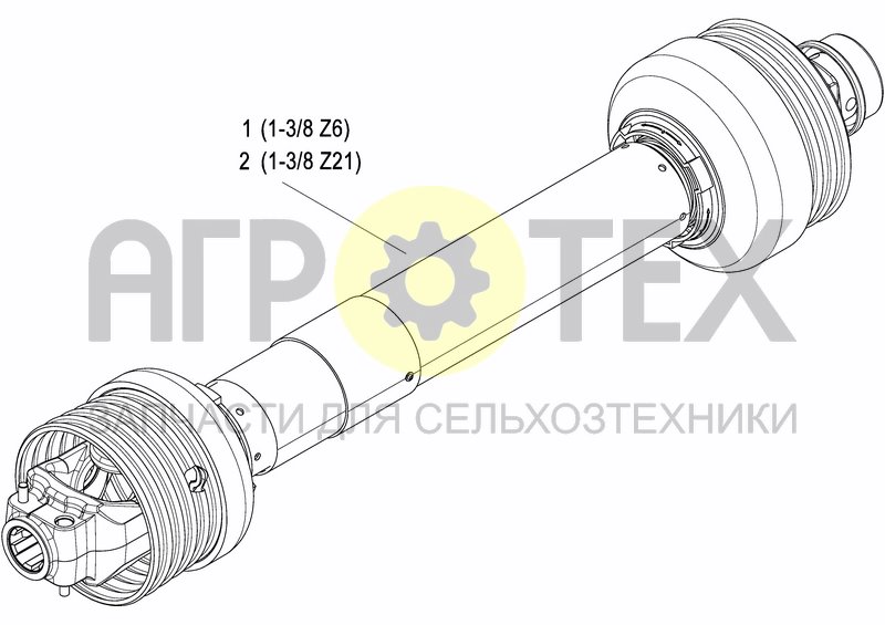 Чертеж PTO DRIVE SHAFT